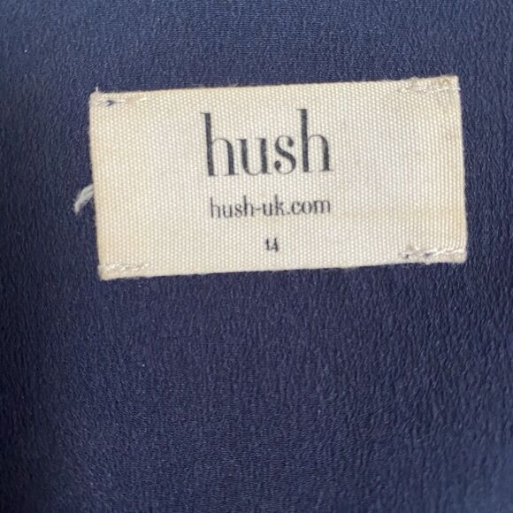 Hush Mini Fit & Flare Dress 14 Dark Floral Long Sleeve Romantic Coquette - Picture 3 of 9